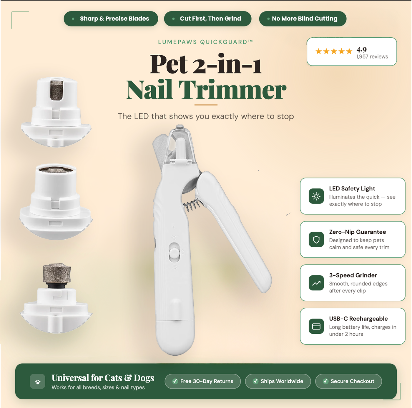 QuickGuard™ Pet Nail Trimmer